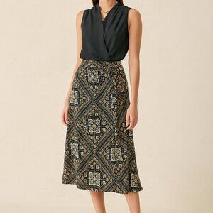 Urban Outfitters Wild Pearl Boho Moroccan Tile Yellow Midi Skirt